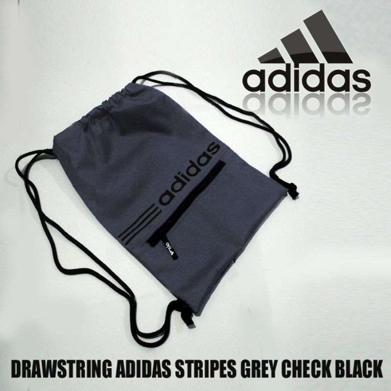 TAS SERUT ADIDAS / DRAWSTING KULIAH / SACKBACK OLAHRAGA tas karung ransel adidas stripes