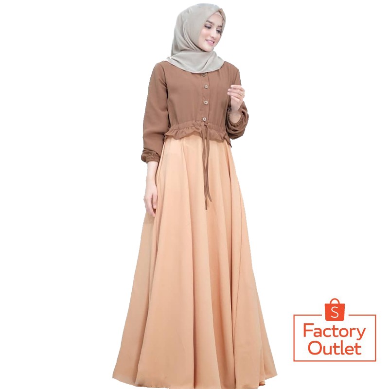 Cod Garansi Termurah Anjani Dress Baju Gamis Maxy Outfit Muslim Shopee Indonesia