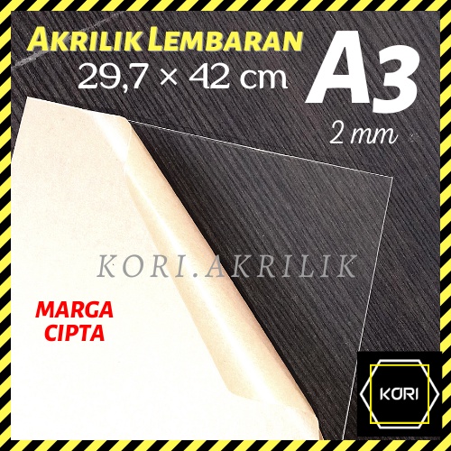 

Akrilik Lembaran A3 2 mm Bening MARGA CIPTA | Akrilik A3 Bening | Akrilik Potong Acrylic Lembar 2 mm