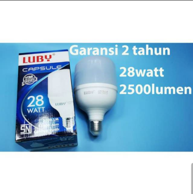 Lampu LED 28 Watt Capsule Merk Luby Cahaya Putih