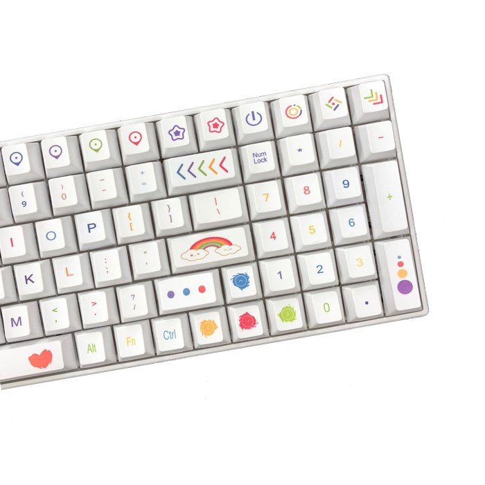 KEYCAPS COLOR KIDS CHERRY PROFILE SUBLIM MECHANICAL KEYBOARD CRAYON