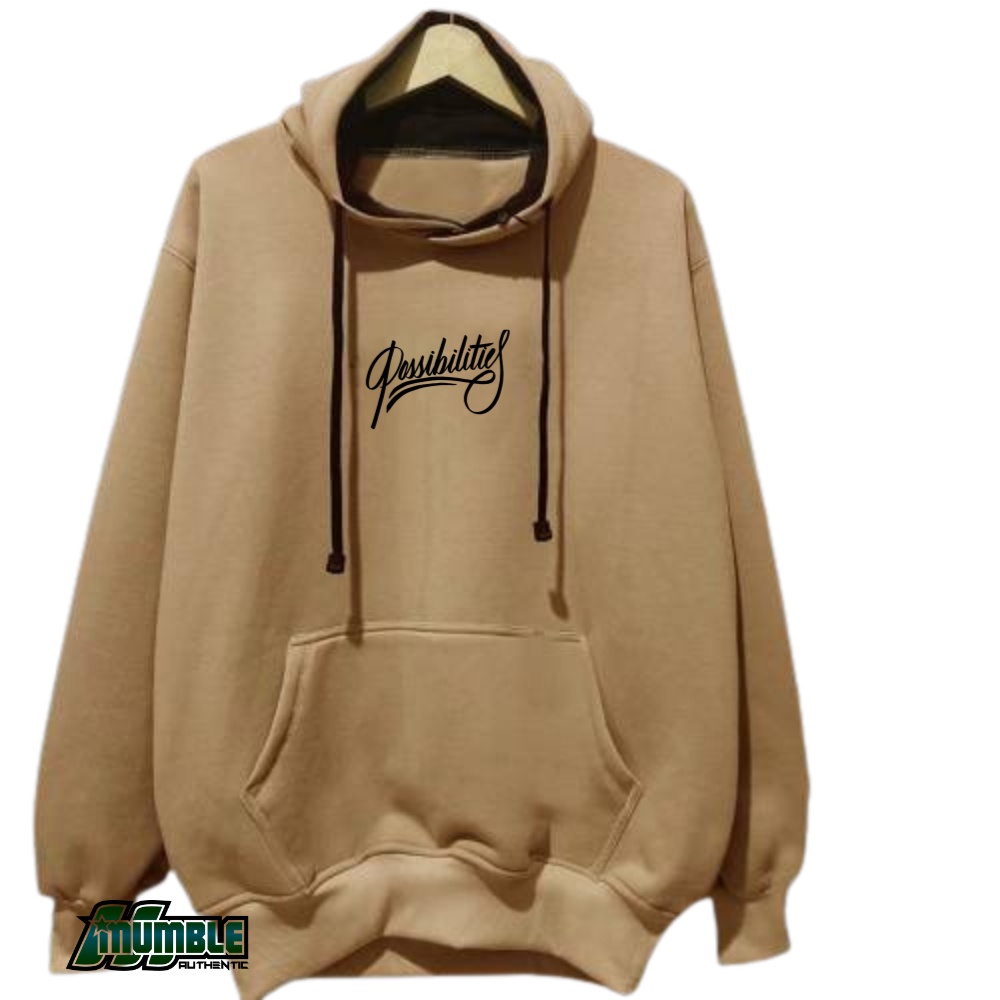 Sweater Hoddie Pria Terbaru katun Flecce Panjang Lengan Swuiter Distro Original mumble Authentic List PosibIlity Warna Cream Tua Oversize hoodi