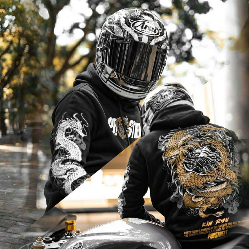 Sweater Hoodie Prostreet Kin Ryu Sunmori - Sweater Hoodie Jumper Sunmori Terbaru Motif Naga - Hoodie Jepang Samurai