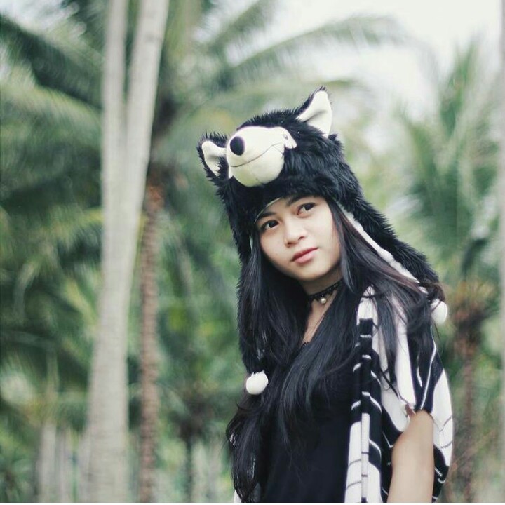 TOPI BONEKA ANIMAL  HAT Topi Karakter Dewasa  Srigala Hitam  TOPI BONEKA ANIMAL  HAT Topi Karakter Dewasa  Srigala Hitam