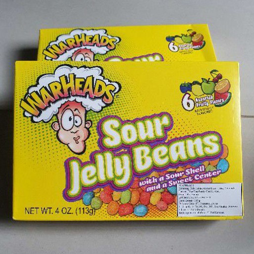 

Warheads SOUR Candy permen import SOUR JELLY BEANS 113gr