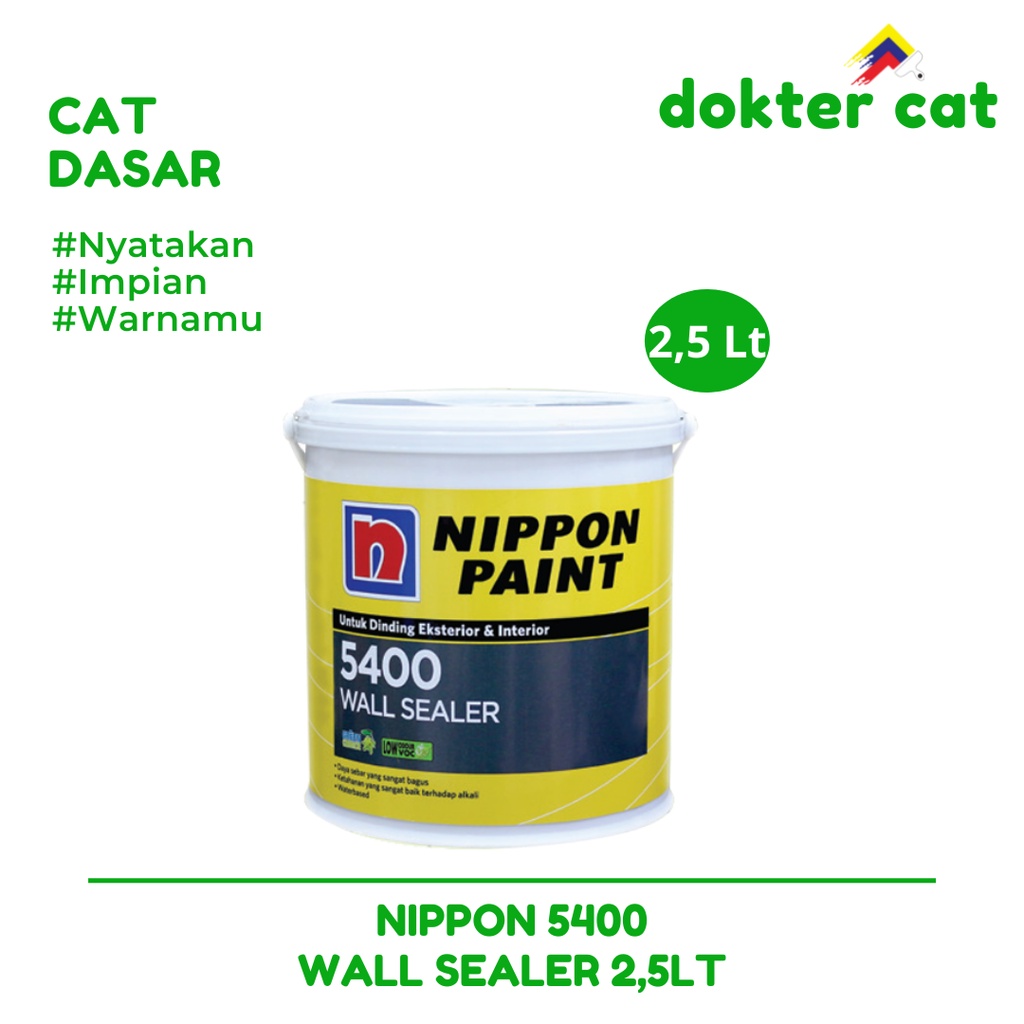 NIPPON 5400 WALL SEALER 2,5Lt/ CAT NIPPON PAINT / CAT DASAR NIPPON PAINT 2,5 Lt  / CAT DASAR WALL SE