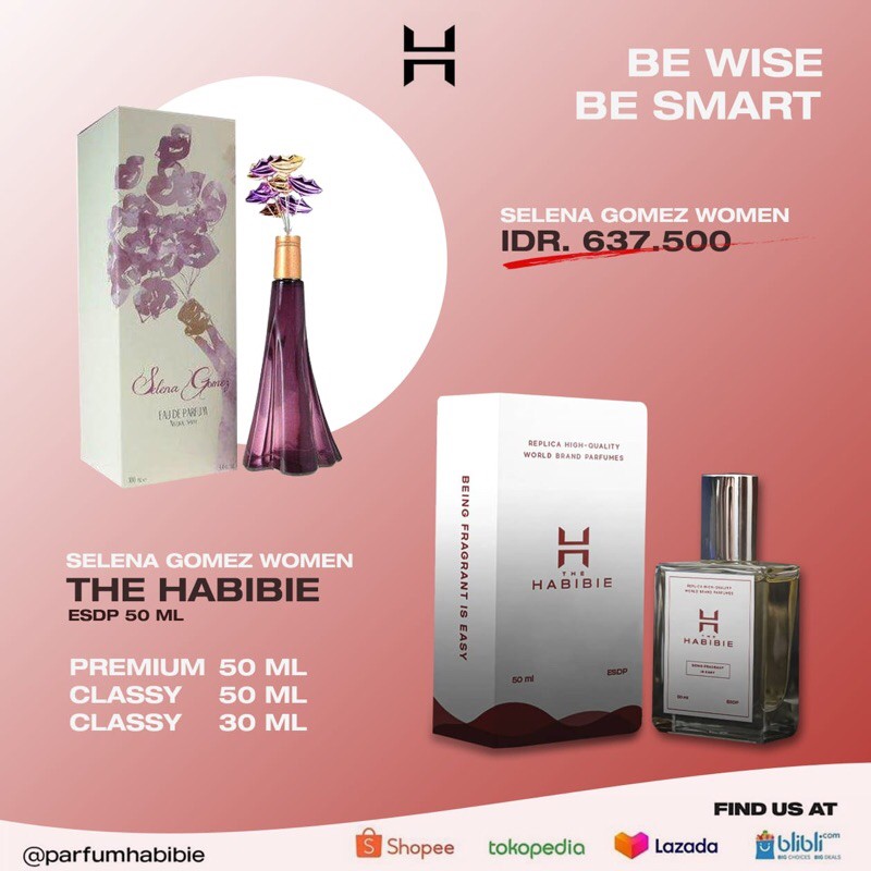 Habibie Parfum Selena Gomez Women Refill Parfum Original Taste 99%