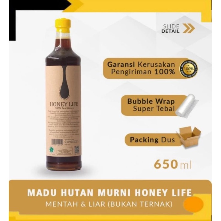 

Madu ASLI HUTAN HoneyLife kemasan 650gr - madu Murni