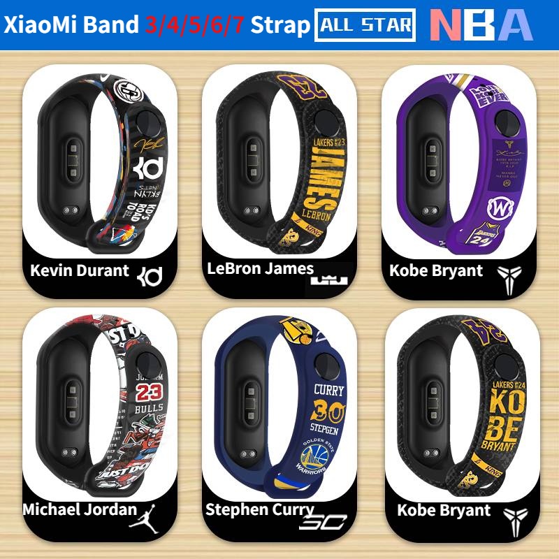 xiaomi band 7 Strap for xiaomi band 3/4/5/6/7 xiaomi band NBA graphics Strap xiaomi band 5 Strap miband 6 Strap miband 3/4 Strap