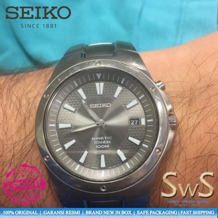 SEIKO Kinetic SKA397 SKA397P1 Titanium Original Jam Tangan Pria Automatic Garansi Resmi