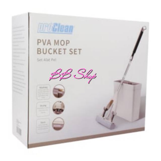 Proclean Set Alat Pel PVA / PVA Mop Bucket Set