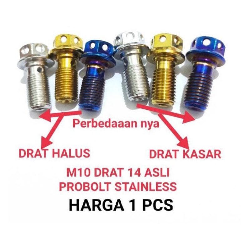 BAUT PROBOLT KALIPER MASTER REM DRAT KASAR DAN HALUS HARGA PERBIJI 1BIJI 1PCS GOLD BLUE CROME