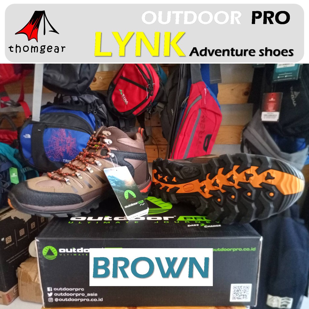 Sepatu Outdoor Pro Lynk Tosca Brown Grey Thomgear