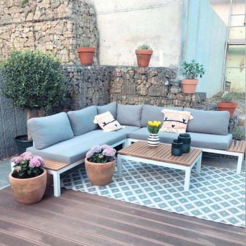 KURSI SOFA OUTDOOR MINIMALIS DUDUKAN BUSA TEBAL