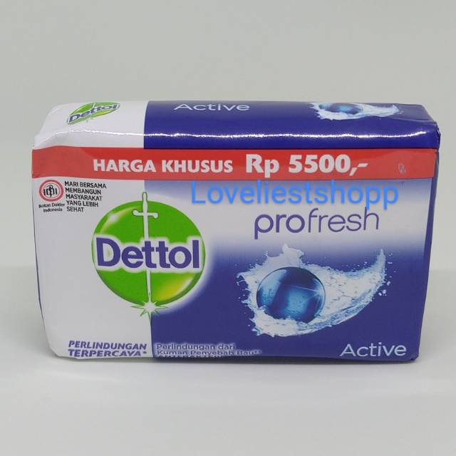 Sabun Dettol 105g anti bakteri dettol batang biru dettol active 105gram 105gr sale promo murah