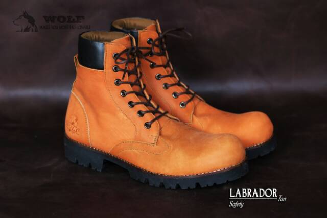 SEPATU OUTDOOR SAFETYBOOT KULIT ASLI WOLF LABRADOOR ORIGINAL