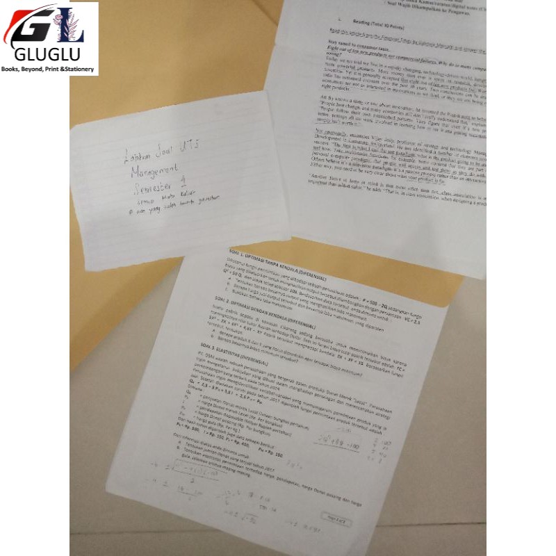 Latihan Soal Uts Jurusan Management Semester 1 Stie Tsm Shopee Indonesia