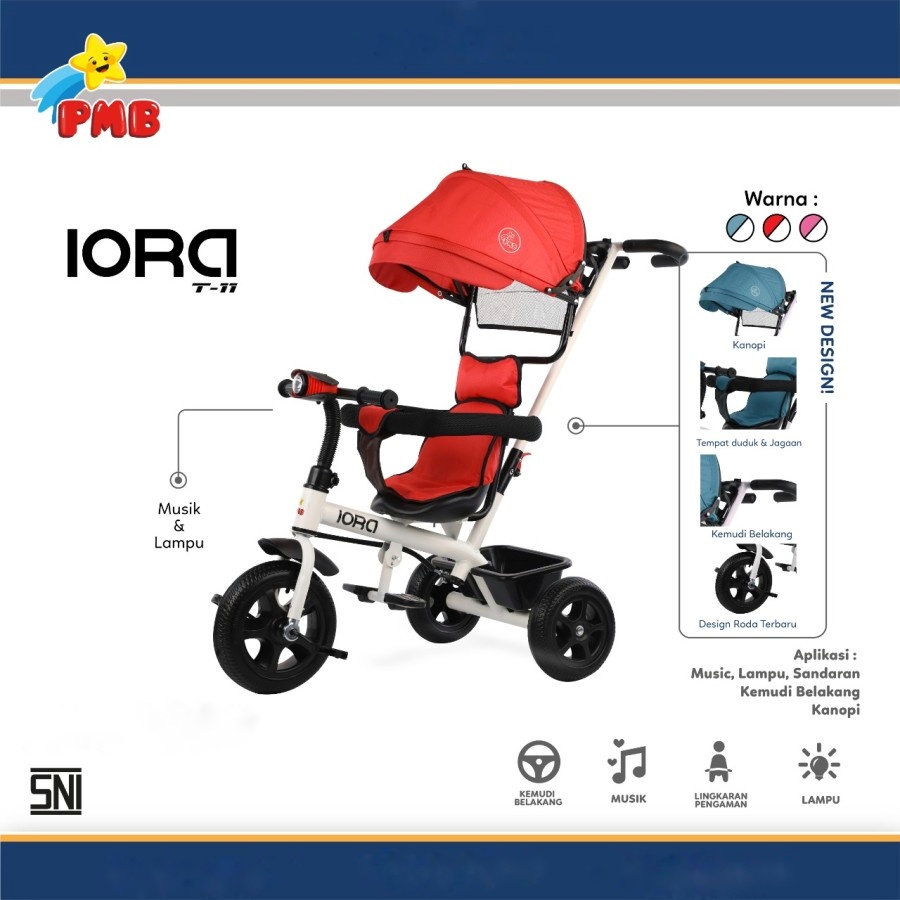 Sepeda Roda Tiga Anak PMB IORA Tricycle T-11