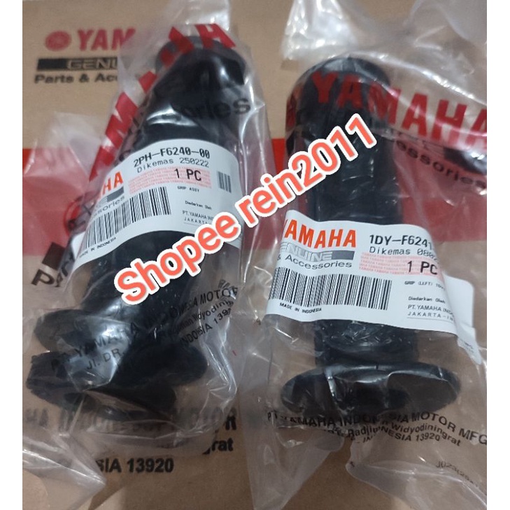 HANDGRIP HAND GRIP SET KANAN KIRI SOUL GT 125 AEROX 155 LEXI MIO M3 VIXION R ASLI ORI YAMAHA 2PH F6240 00 &amp; 1DY F6241 00