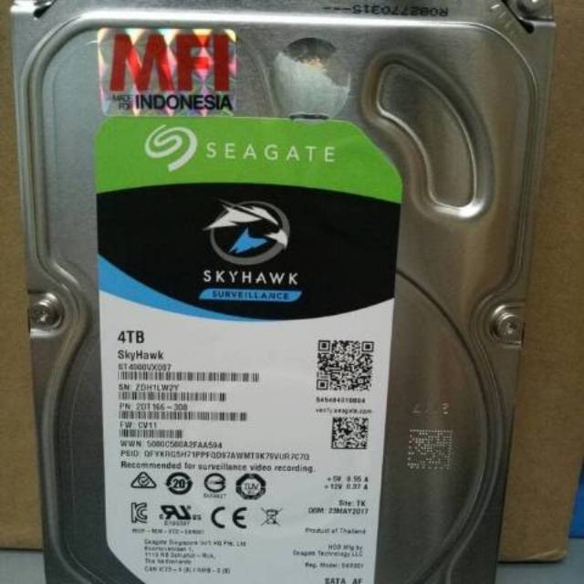 Seagate Harddisk CCTV
4TB SKYHAWK