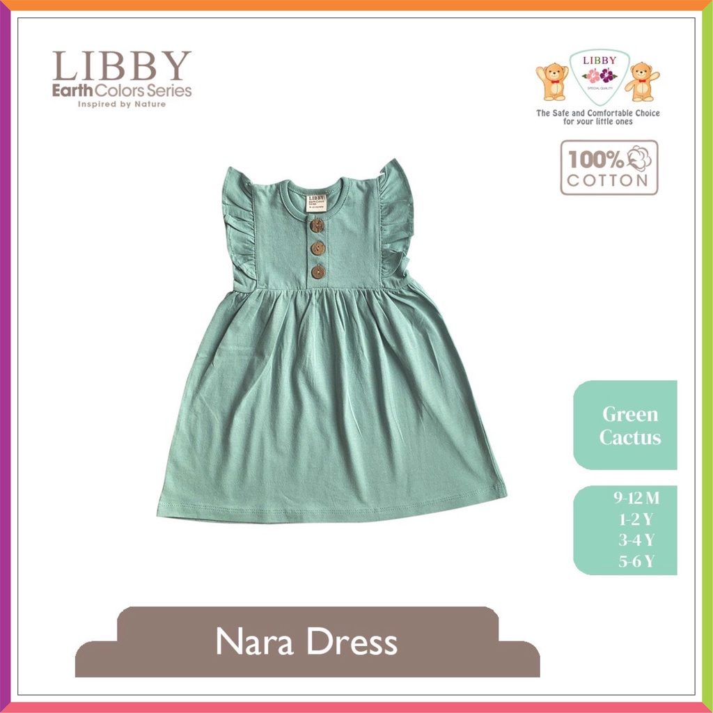❤ Fashionbabies ❤ LIBBY NARA DRESS / DRESS BABY LIBBY EARTH COLOUR SERIES ORIGINAL-NARA / GREEN CACTUS