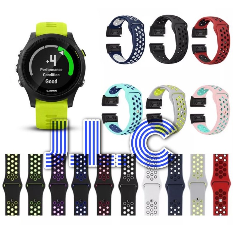 Strap Watch Band Sport Rubber Silicone Silikon Nike Style Tali Jam Tangan Garmin Forerunner 970 935 