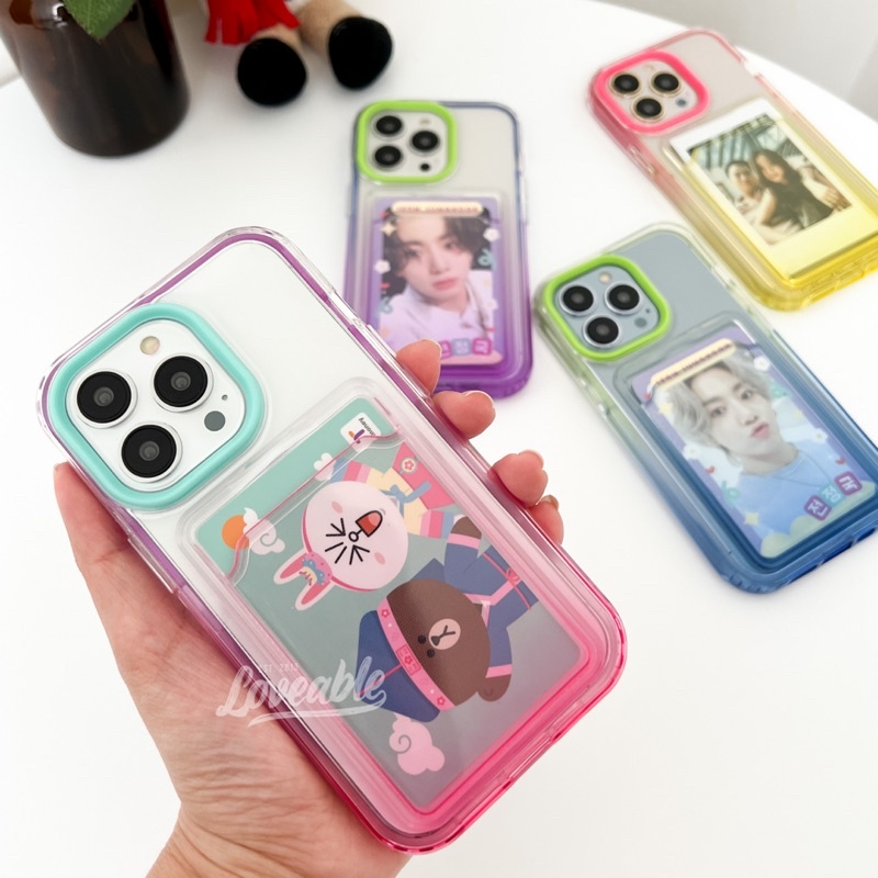 card holder ombre case iphone 7 8 pls x xs xr xs max 11 12 13 pro max