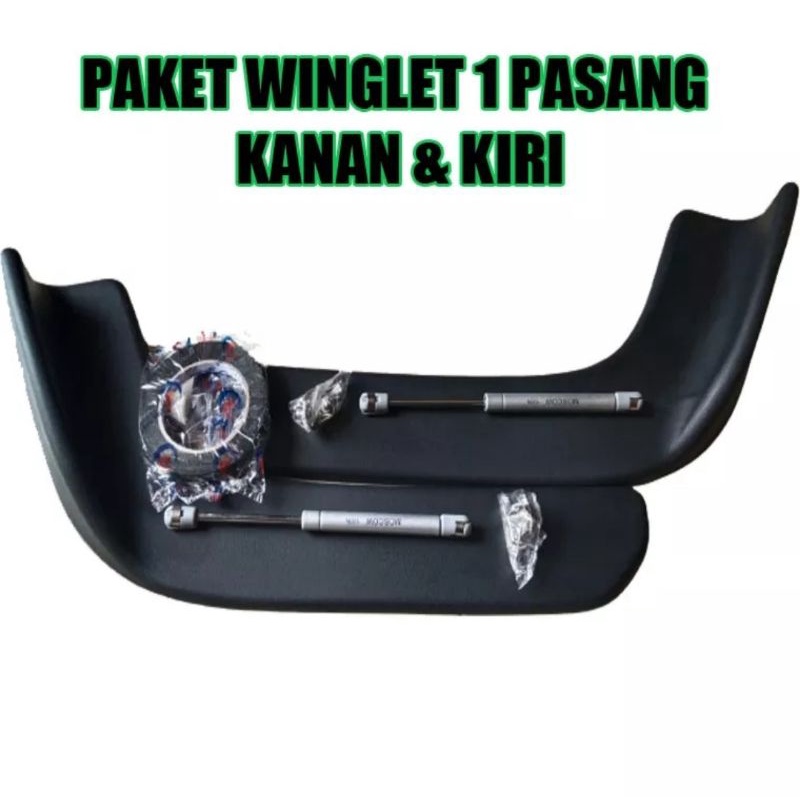 winglet mobil 1 pasang universal + hidrolik 2 pcs free sekrup
