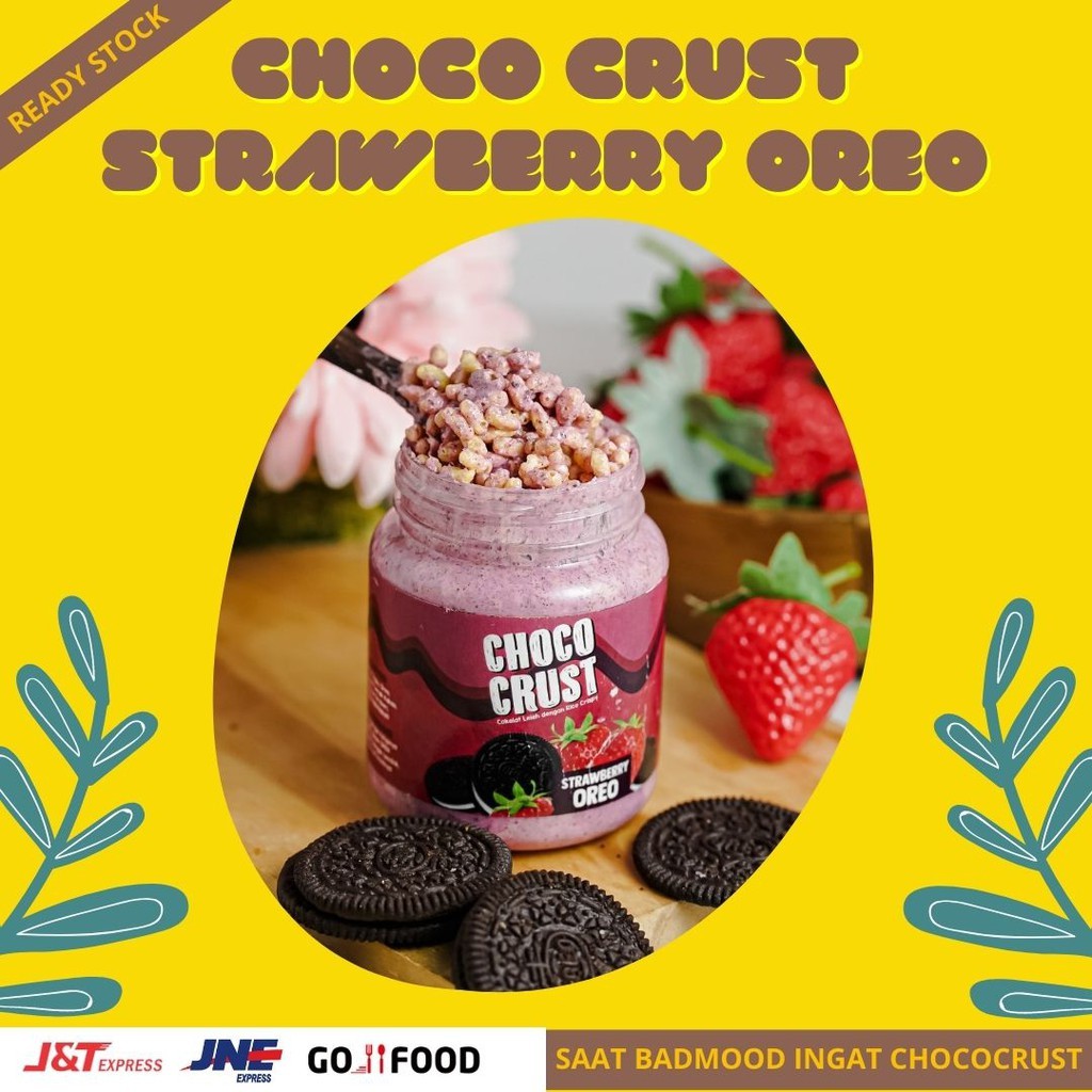 

CHOCO CRUST STRAWBERRY COOKIES - JAR KACA