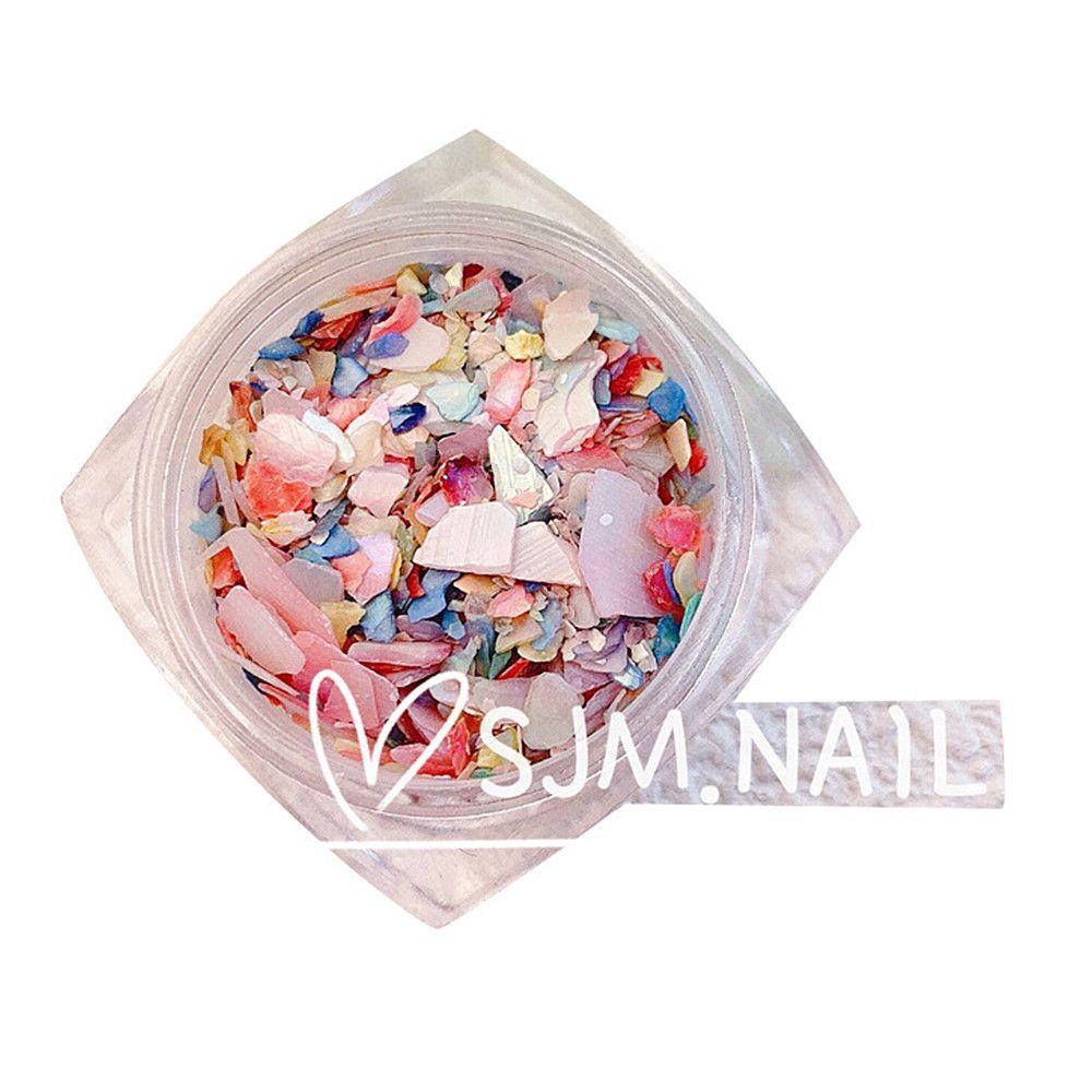 R-flower Sea Shell Stone Multicolor Hadiah DIY 3D Nail Art