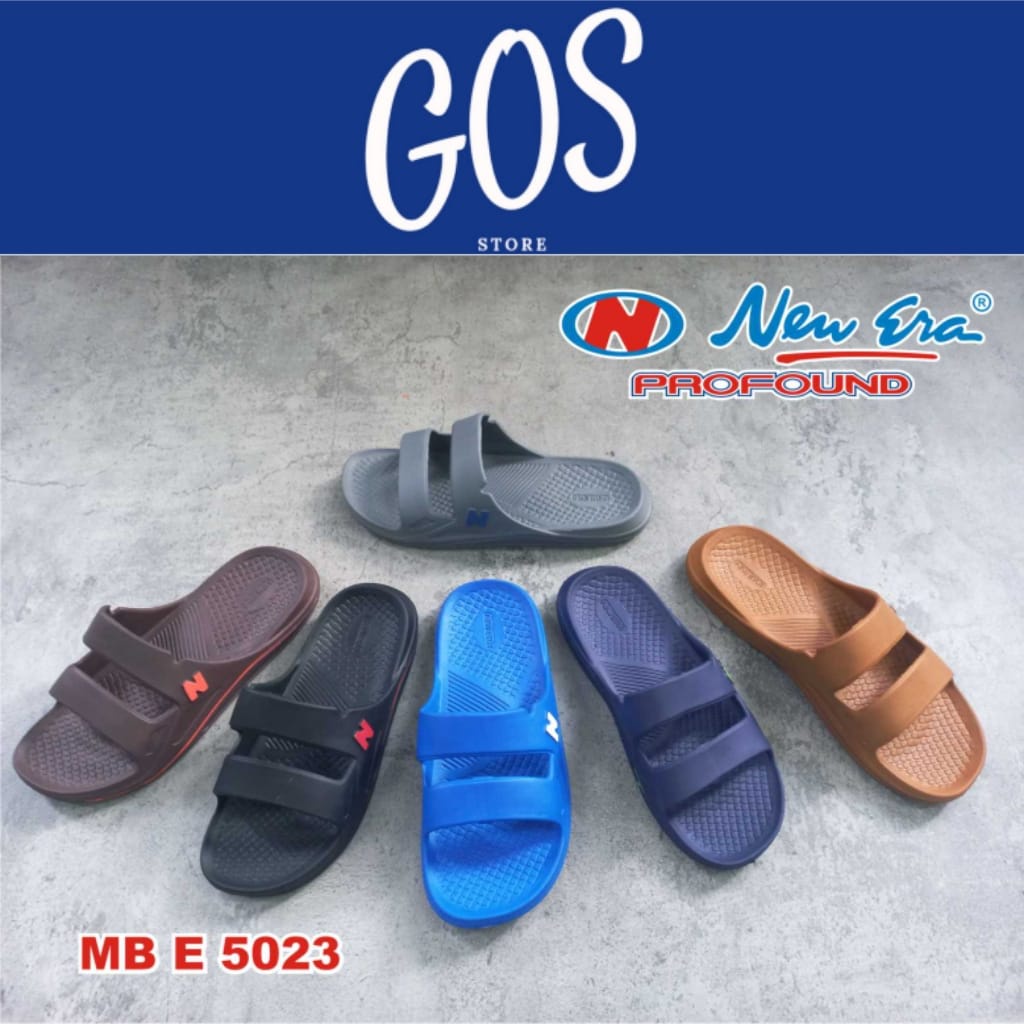 gos NEW ERA MB E 5023 Sandal Jepit Pria Polos Anti Slip Sandal Karet Pria Keren Terbaru Sandal Pria Murah