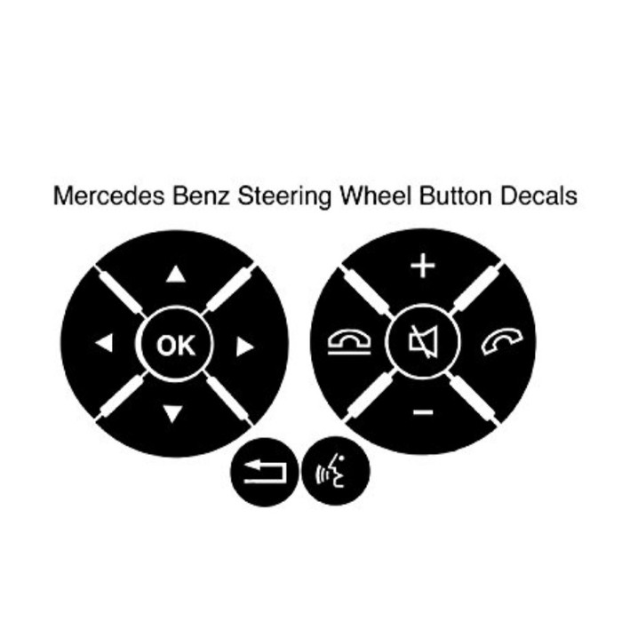 Sticker Tombol Stir Steer Mercedes Benz Mercy W212 W204