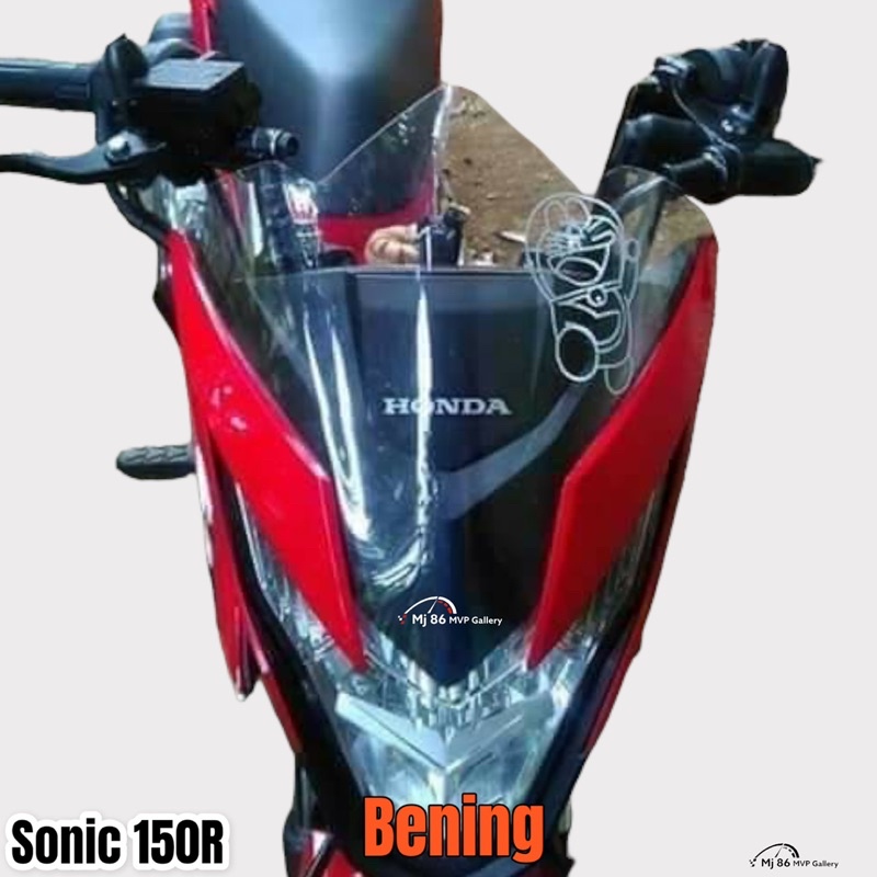 Visor Honda Sonic 150R Model Jenong Smoke Hitam Bening