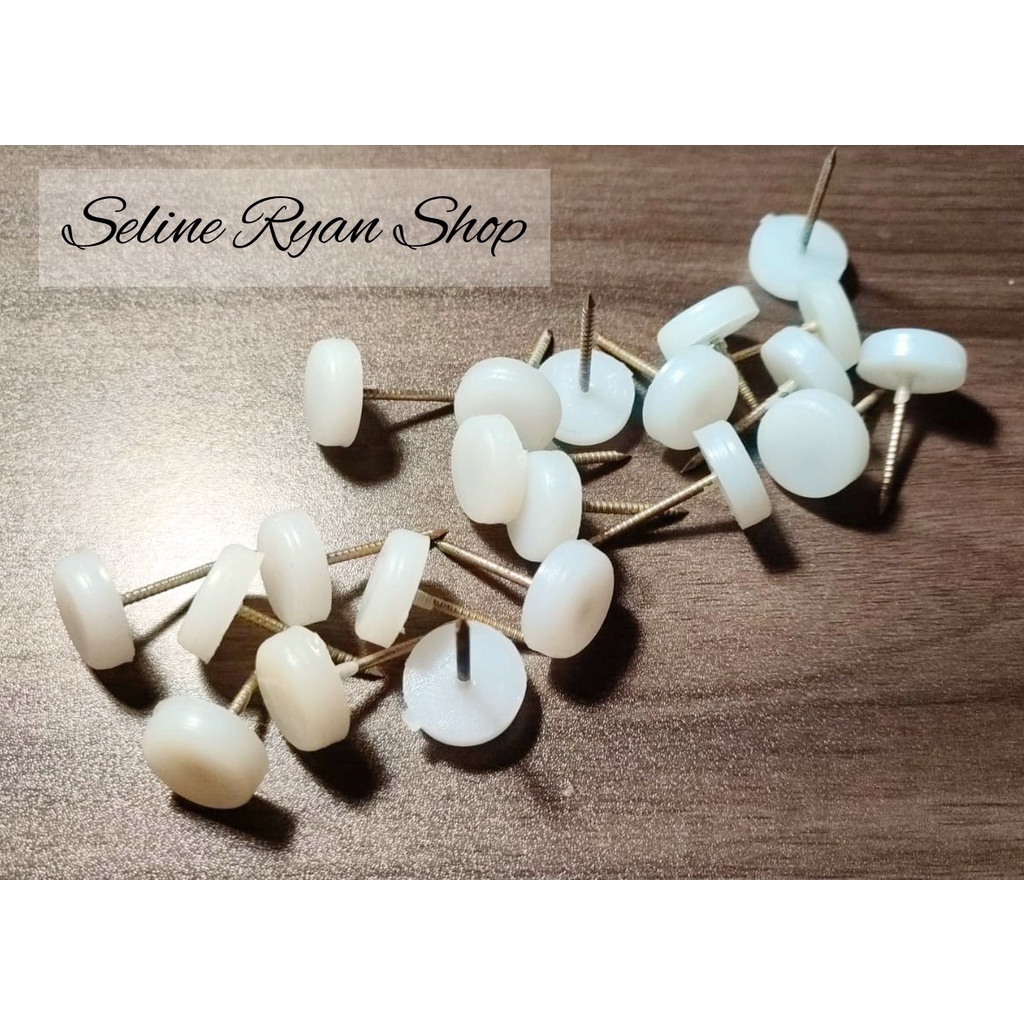 1 PC Paku Alas Kursi / Paku Rotan / Paku Bantalan Alas Kursi Meja Model BULAT FLAT RATA 2cm