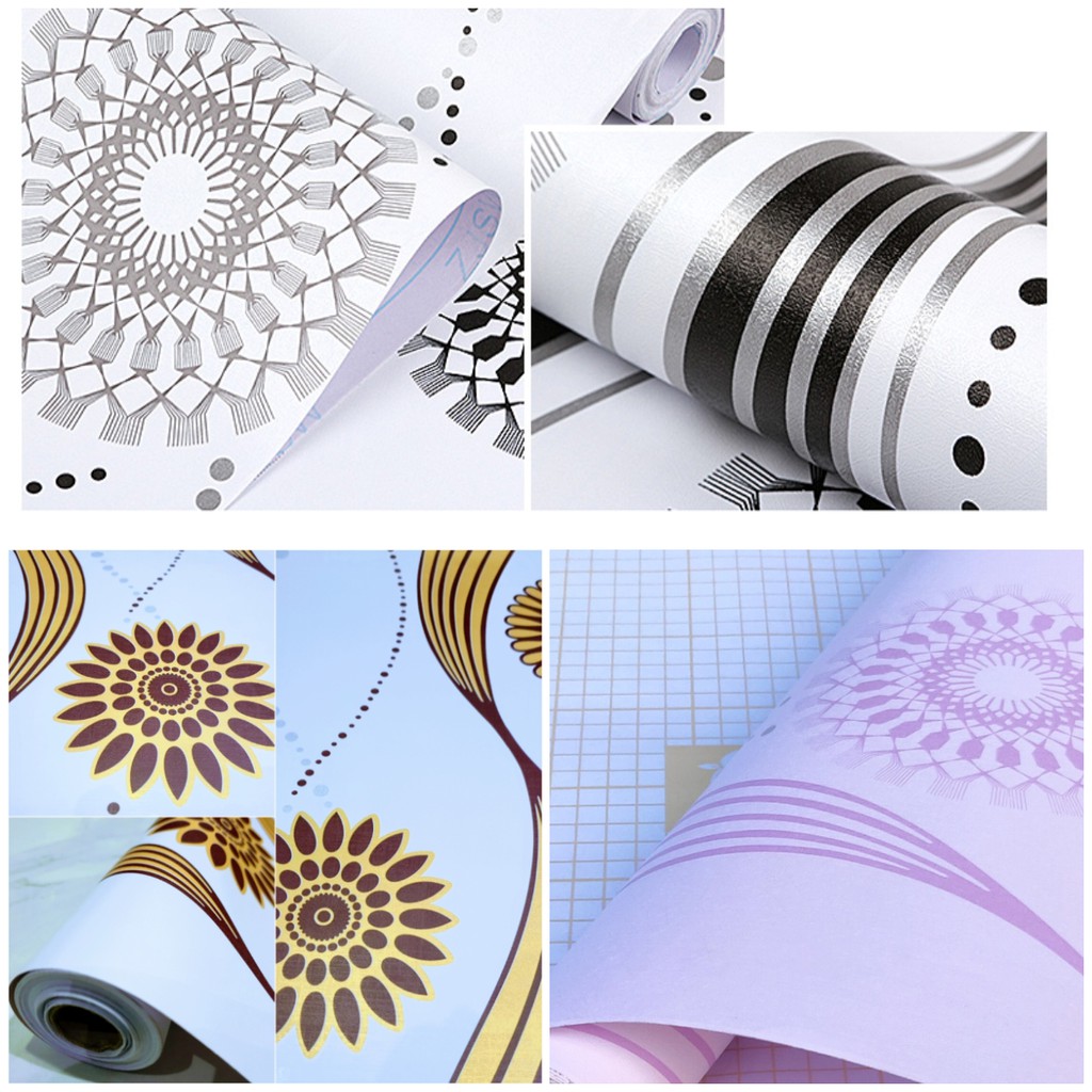 CODTERMURAH! WALLPAPER DINDING 10M WAVE ORNAMENT WALPAPER DINDING GARIS