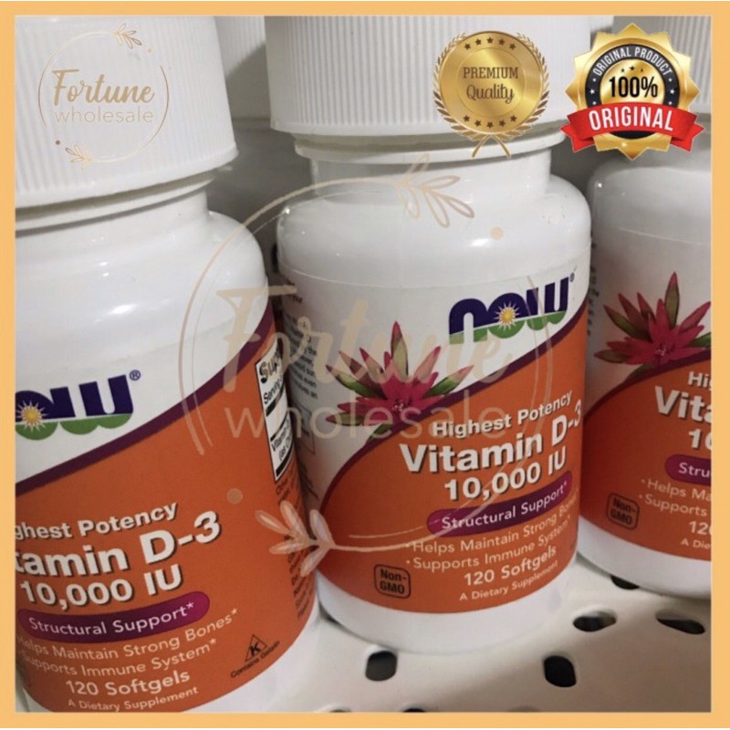 Now foods Vitamin d3 10000 IU 120 softgels D 3 10.000 10000IU