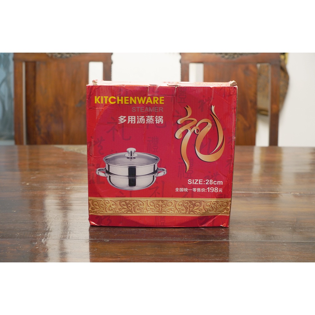 Panci Kukus Tutup Kaca 28cm