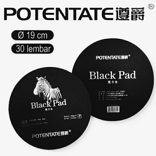 

MAVCHE ❤️ POTENTATE CIRCLE BLACK PAPER PAD/KERTAS HITAM LINGKARAN CIRCULAR