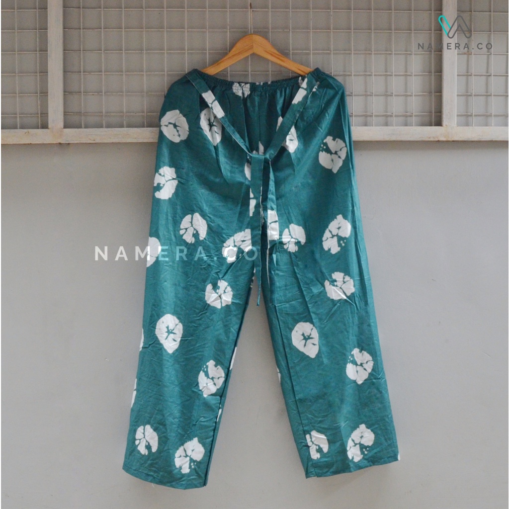 Celana Tidur Panjang Kulot Wanita Motif Tie Dye Shibori Bahan Katun Rayon