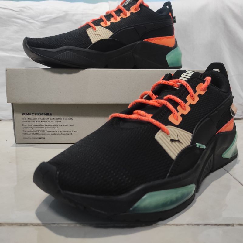 Sepatu Original PUMA LQDCELL OPTIC FM WNS PUMA BLACK -FIZZY ORANGE