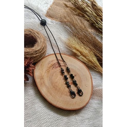 Konektor Kalung Masker Black Series Hitam