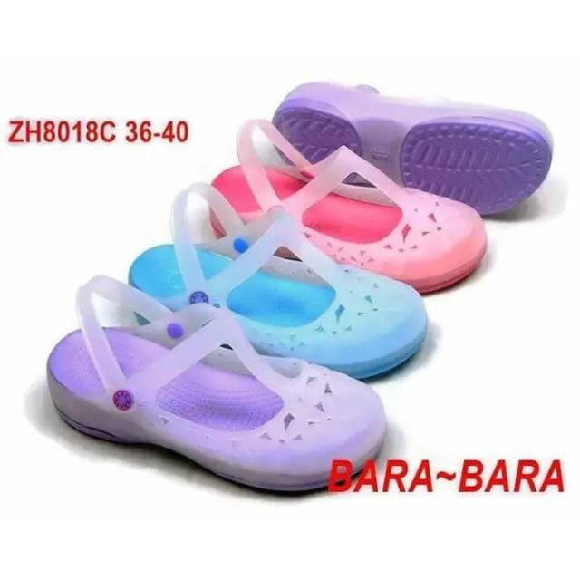 Jelly Sandal Wanita Karet Bara Bara Sendal Import ZH8018C