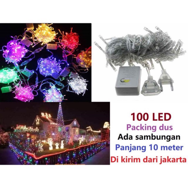 Lampu Tumblr lampu natal lampu LED lampu hias ricelamp 10Meter LED [NON DUS ]