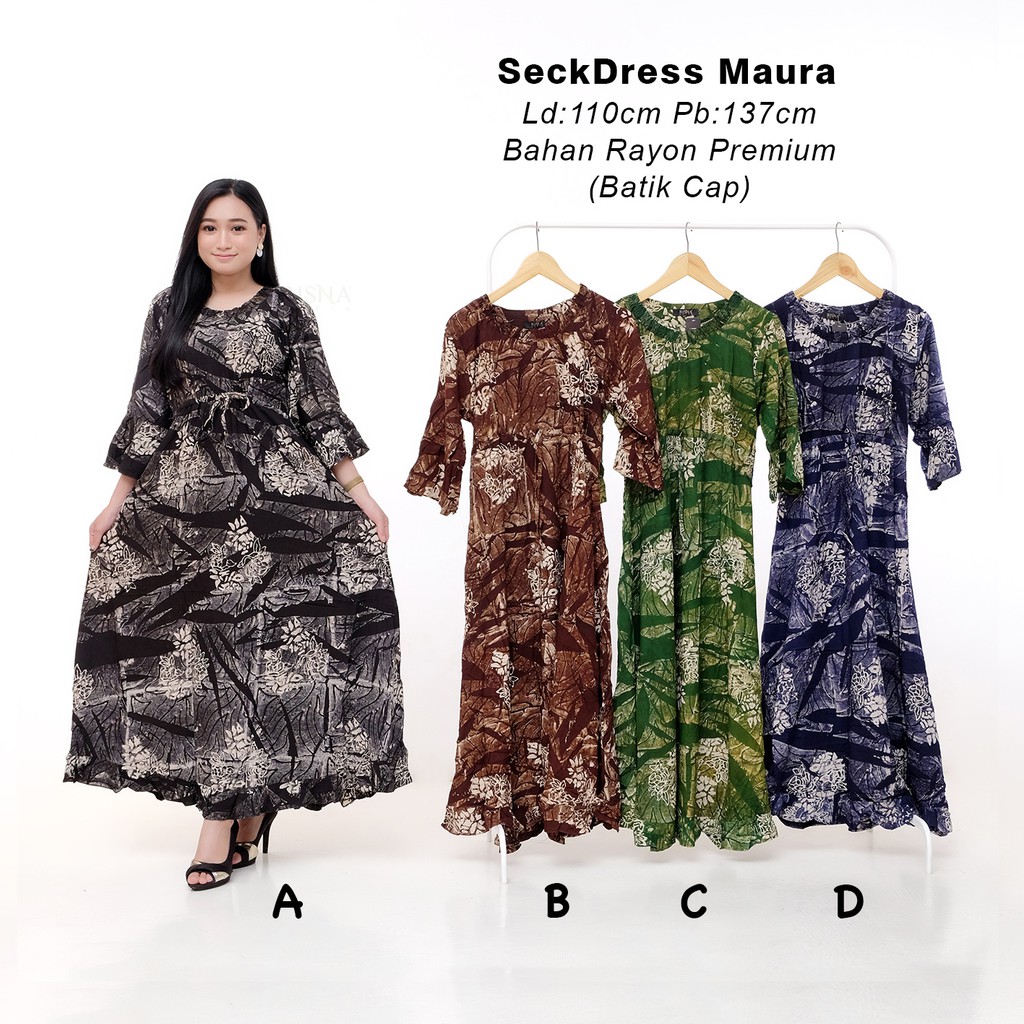  Risna  Batik  Daster  Sackdress Maura Batik  Cap Rayon Santung 