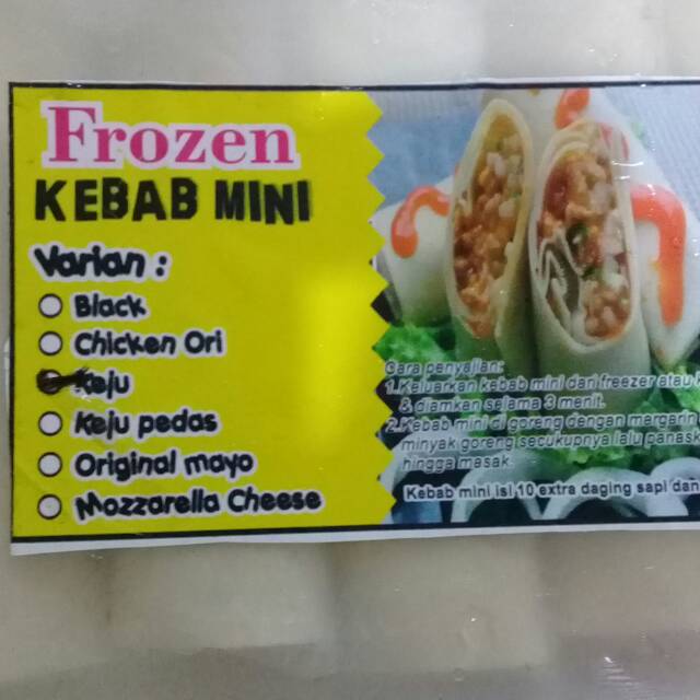 

Kebab Frozen Beef Keju