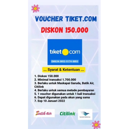 VOUCHER DISKON TIKET.COM