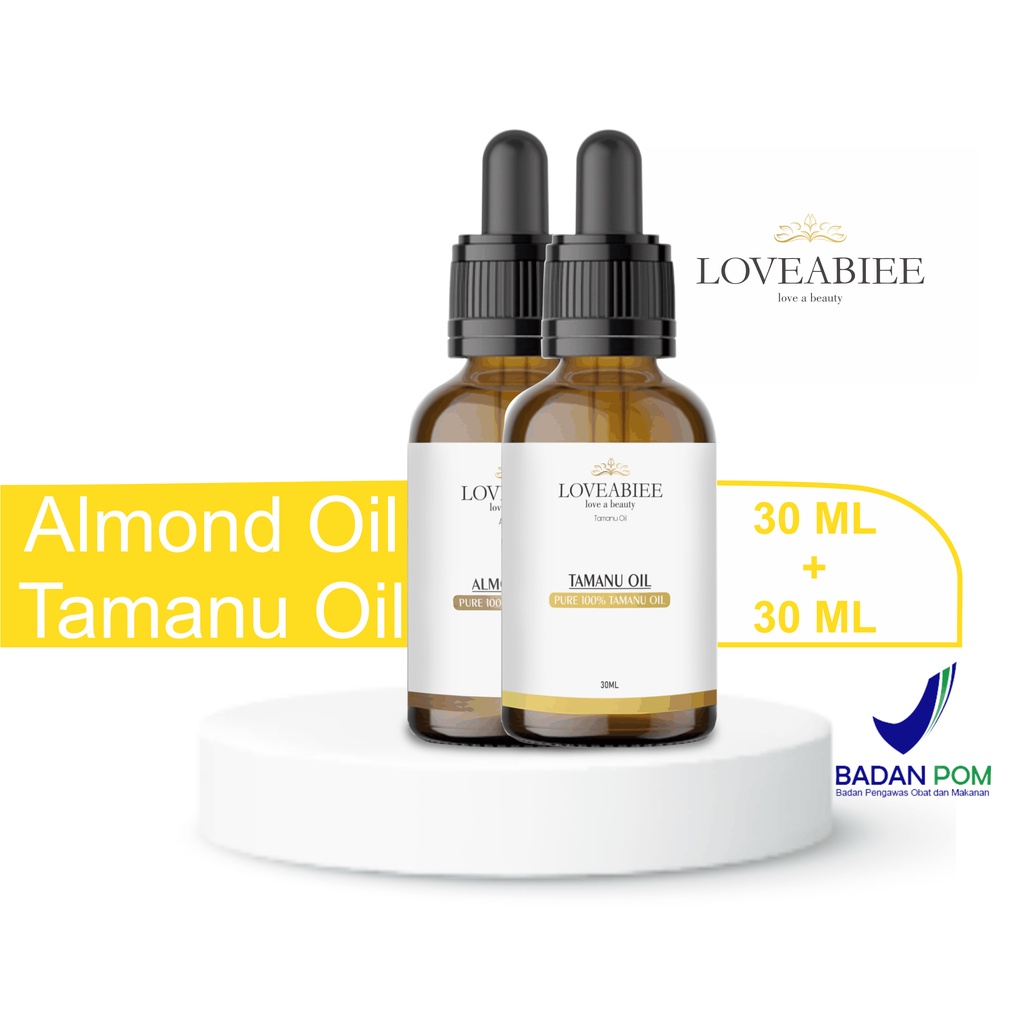 Tamanu oil  30 ml dan Almond 30 ml memudarkan bekas jerawat dan mengempeskan, bekas luka, stretch mark