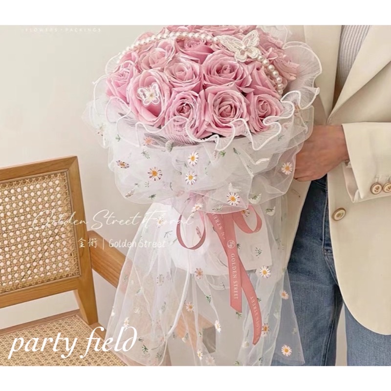 

[1Mx1.6METER] XTY Kertas bunga kain embroidery / Flower wrapping
