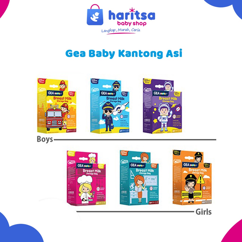 GEA BABY Breastmilk Storage Bags Kantong Asi 120 ml 200 ml 250 ml isi 30 pcs