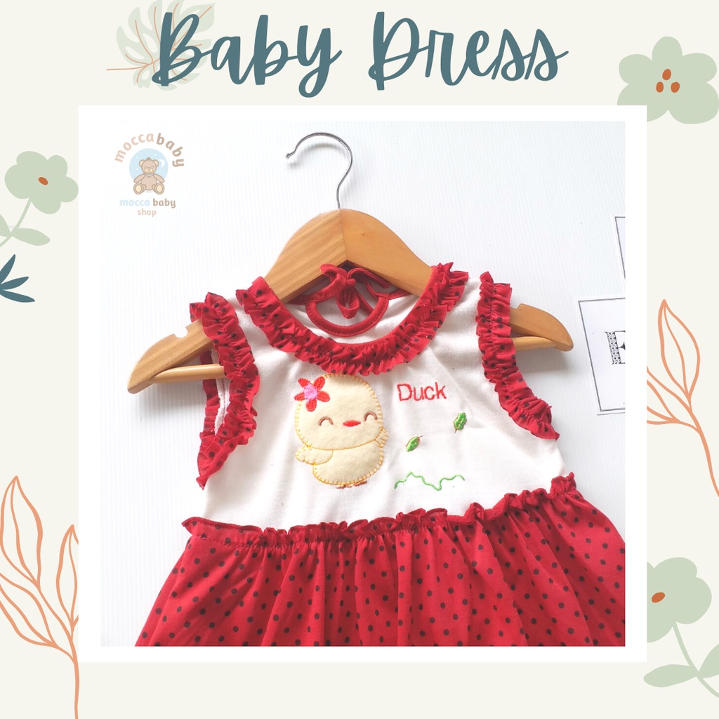 MBSS - QIU2 SPRINGS DUCK Baju Rok Bayi Perempuan cewek Atasan Kaos baju dress Pakaian Bayi lucu